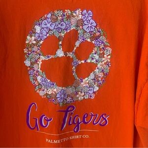 Clemson Go Tigers Hanes Vibrant Orange Tagless T-Shirt 2XL /Palmetto Shirt Co.